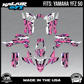 Graphics Kit for Yamaha YFZ 50 YFZ50 (All Years) Incision Series - Pink