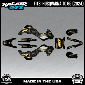 Graphics Kit for HUSQVARNA TC65 (2024) Velocity Series - Gold