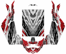 Can Am X3 Maverick Design Graphic Kit Wraps Decals Off Road Camo Red