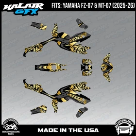 Graphics Kit for YAMAHA FZ-07 MT-07 (2025-2026) Cardiff Series-GOLD