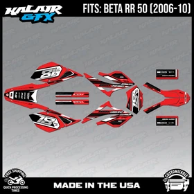 Graphics Kit for Beta RR50 (2006-2010) Warrior Series - RED