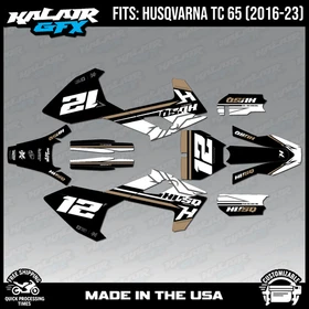 Graphics Kit for Husqvarna TC65 (2016-2023) TC 65 Split Series - Tan