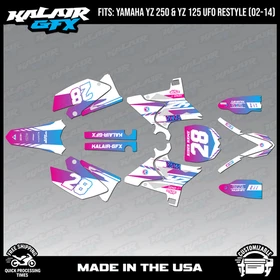 Graphics Kit for Yamaha YZ250 YZ125 (2002-2014) UFO PLASTICS Factory - Magenta