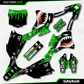Green Savage Camo Racing Graphics Kit fits 22-25 Kawasaki KX85 Kx112 Decal Kx 85