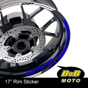 17" Blue Rim Wheel Decals Stickers AA02 For Ducati 959 PANIGALE 15-19 16 17 18