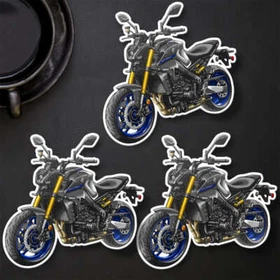 Yamaha MT-09 2021-2023 Stickers - Set of 3 Kiss-Cut Motorcycle Decals