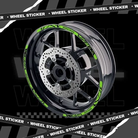 Green 17'' Rim Wheel Sticker Decal Strip Tape W01B For Yamaha MT07