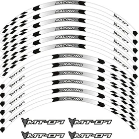 17" Rim Stripes Wheel Decals Tape Stickers For YAMAHA MT07 MT-07 700 2014-2021