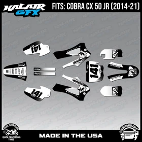 Graphics Kit for COBRA CX50 JR 2014-2021 Factory Series - White