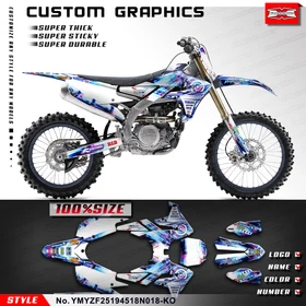 Graphics Decal Kit for Yamaha YZ250F 450F 250FX 450FX 2018-2024 Sticker Complete