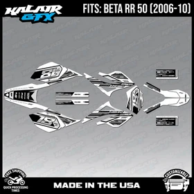 Graphics Kit for Beta RR50 (2006-2010) Warrior Series - WHITE