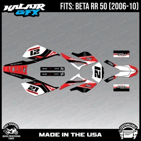 Graphics Kit for Beta RR50 (2006-2010) Orange-crew Series - RED