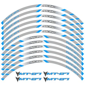 MOTORCYCLE RIM "17 STRIPES WHEEL DECALS TAPE STICKERS FOR YAMAHA MT-07 MT07