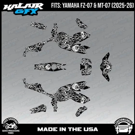 Graphics Kit for YAMAHA FZ-07 MT-07 (2025-2026) Core Series-WHITE