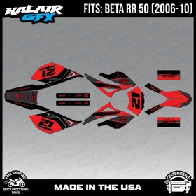 Graphics Kit for Beta RR50 (2006-2010) Orange-crew Series - RED-SHIFT