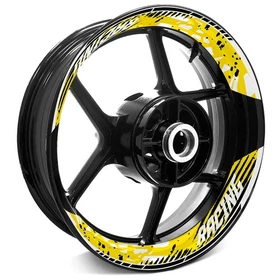 Yellow Inner Decal Wheel Rim Stickers S18W For Yamaha FJ09 MT-09 Tracer 18 19 20