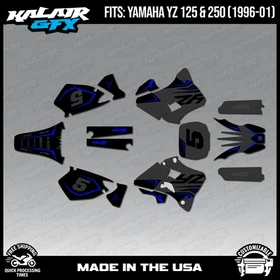 Graphics Kit for Yamaha YZ250 YZ125 (1996-2001) YZ 250 YZ 125 Future-Blue Shift
