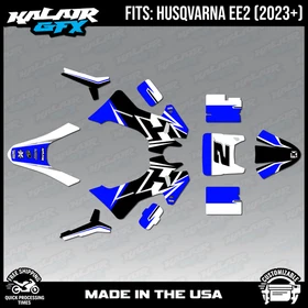 Graphics Kit for Husqvarna Electric E-Minis EE2 (2023-2026) Ace - BLUE
