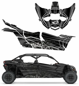 2017+ Can Am X3 Maverick MAC 4 Grung Design Graphic Kit Wraps Decal Off Road 4x4