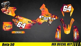 MX Decal Kit For Beta RR 50 - GTA Orange