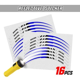 SH18 Yellow Reflective Wheel Sticker Tape For Kawasaki Ninja 650R 2006-2021
