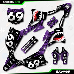 Purple Savage Camo Racing Graphics Kit fit 22-25 Kawasaki KX85 Kx112 Decal Kx 85