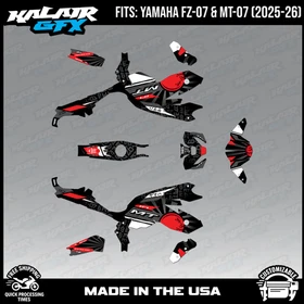 Graphics Kit for YAMAHA FZ-07 MT-07 (2025-2026) Hiroshima Series-RED