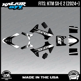 Graphics Kit for KTM Electric Mini SXE2 (2024+) Bold Series - White