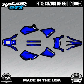 Graphics Kit for Suzuki DR650 (All Years) DR 650 Ember Series - BLUE