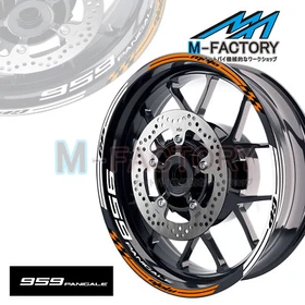 White Rim Tape 17 inch Wheel Decal Sticker AA02 Fit Ducati 959 PANIGALE 15-19 18