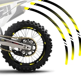 Yellow Dirt Bike MX Wheel Rim Sticker D01B For Suzuki DR 200S 23 22 21 20 19 18