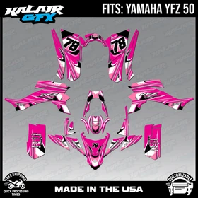 Graphics Kit for Yamaha YFZ 50 YFZ50 (All Years) Klutch Series - Pink
