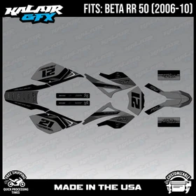 Graphics Kit for Beta RR50 (2006-2010) Orange-crew Series - SMOKE