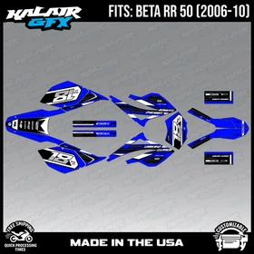 Graphics Kit for Beta RR50 (2006-2010) Warrior Series - BLUE