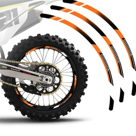 Orange Dirt Bike MX Wheel Rim Sticker A01B For Suzuki DR-Z 250 07 06 05 04 03 02