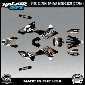 Graphics Kit for Suzuki DR-Z4S DR-Z4SM DRZ4SM 2025 2026 Turbo-TAN