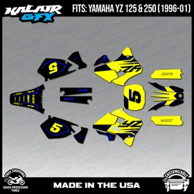 Graphics Kit for Yamaha YZ250 YZ125 (1996-2001) YZ 250 YZ 125 Future - Yellow