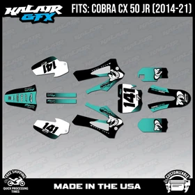 Graphics Kit for COBRA CX50 JR 2014-2021 Factory Series - Teal