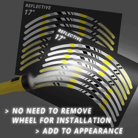SH20 Yellow Reflective Wheel Sticker Tape For Honda CB 919 Hornet 900 2002-2007