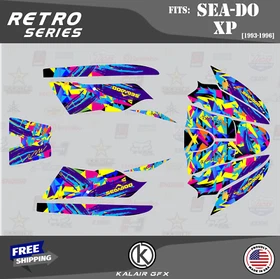 Graphics Kit for SEA-DOO XP (1993-1996) Retro Series - BLUE