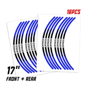 Blue STRIPE3 17 inch Edge Rim Sticker For Yamaha FZ09 MT-09 18 19 20 21