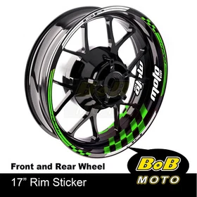 AA01 17" Wheel Rim Stickers Green Stripes Tape For Yamaha YZF R1 98-20 98 99 00