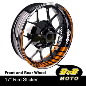 AA02 17" Wheel Rim Stickers Stripes Tape White For Kawasaki ZX10R Ninja ZX1000