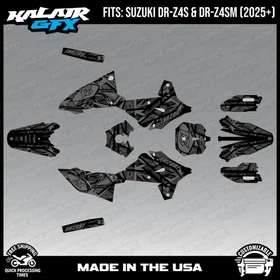 Graphics Kit for Suzuki DR-Z4S DR-Z4SM DRZ4SM 2025 2026 Shatter-SMOKE
