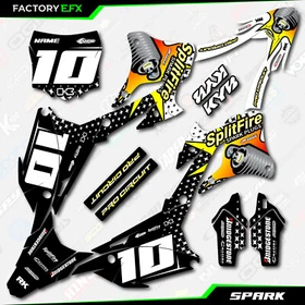 White Spark Racing Graphics Kit fits 22-25 Kawasaki KX85 Kx112 Decal Kx 85 112