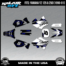 Graphics Kit for Yamaha YZ250 YZ125 (1996-2001) YZ 250 YZ 125 Future - Blue