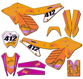  ETM RTR SKETCH Orange Senge Graphics Kit Compatible with Electro & Co