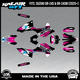 Graphics Kit for Suzuki DR-Z4S DR-Z4SM DRZ4SM 2025 2026 Turbo-MAGENTA