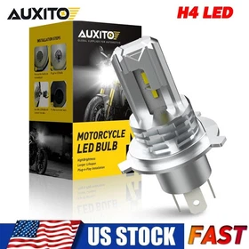 AUXITO H4 9003 HB2 LED Bulb Hi/Lo Beam White Motorcycle Headlight High Power M4