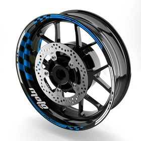 Red Grid Vinyl Wheel Rim Stickers For Yamaha FZ07 MT-07 18 19 20 21